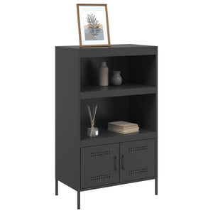 Schwarzes Highboard 68x39x113 cm Stahl