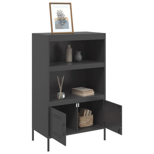 Schwarzes Highboard 68x39x113 cm Stahl