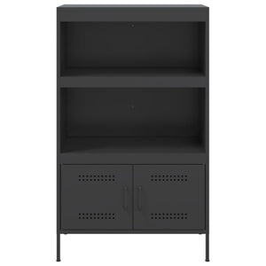 Schwarzes Highboard 68x39x113 cm Stahl