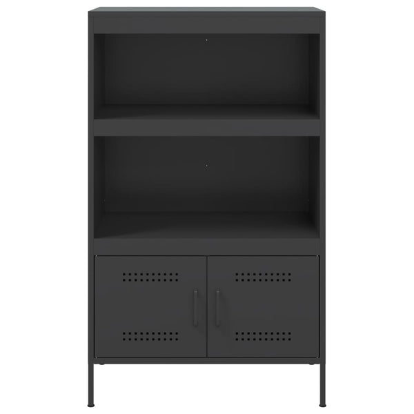 Schwarzes Highboard 68x39x113 cm Stahl