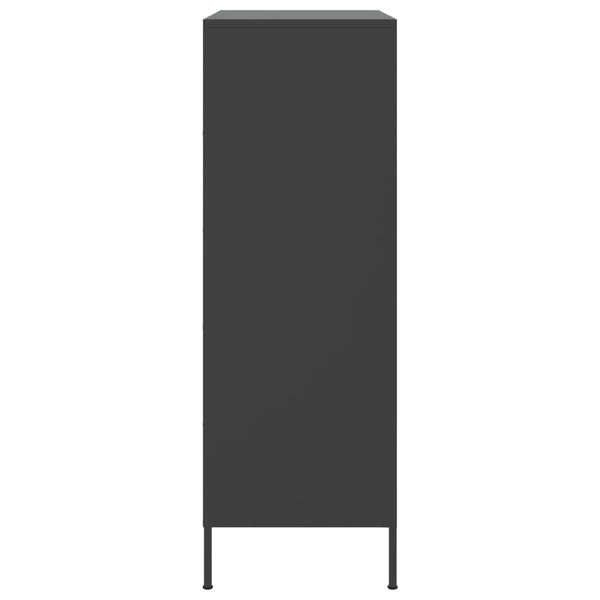 Schwarzes Highboard 68x39x113 cm Stahl