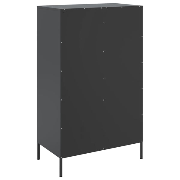 Schwarzes Highboard 68x39x113 cm Stahl