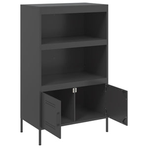 Schwarzes Highboard 68x39x113 cm Stahl