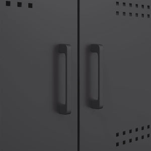 Schwarzes Highboard 68x39x113 cm Stahl
