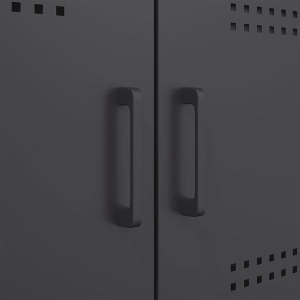 Schwarzes Highboard 68x39x113 cm Stahl