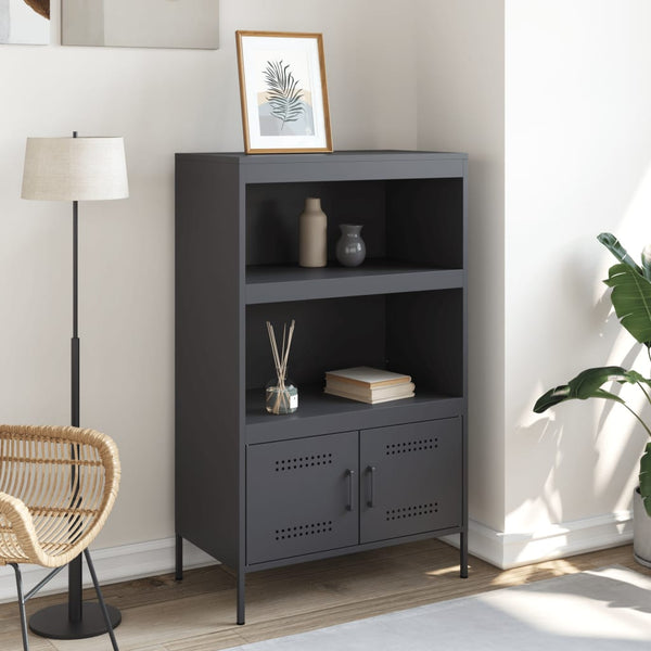 Highboard Anthrazit 68x113 cm Stahlschrank