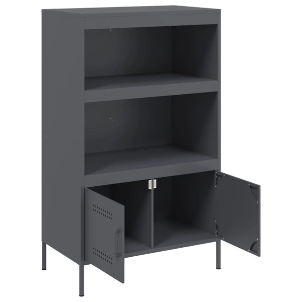 Highboard Anthrazit 68x113 cm Stahlschrank