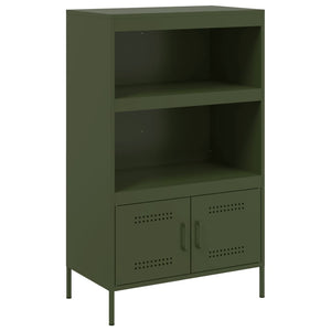 Olivgrünes Highboard 68x39x113 cm Stahl