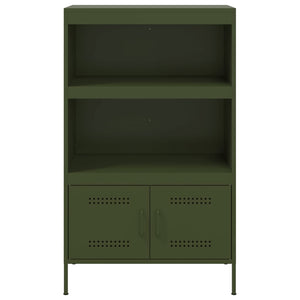 Olivgrünes Highboard 68x39x113 cm Stahl