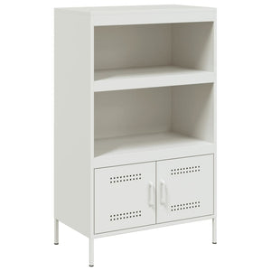 Weißes Highboard 68x39x113 cm aus Stahl
