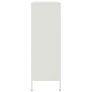 Weißes Highboard 68x39x113 cm aus Stahl