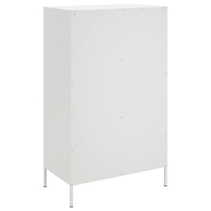 Weißes Highboard 68x39x113 cm aus Stahl
