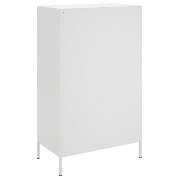 Weißes Highboard 68x39x113 cm aus Stahl
