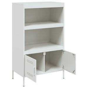 Weißes Highboard 68x39x113 cm aus Stahl