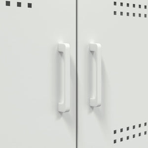 Weißes Highboard 68x39x113 cm aus Stahl