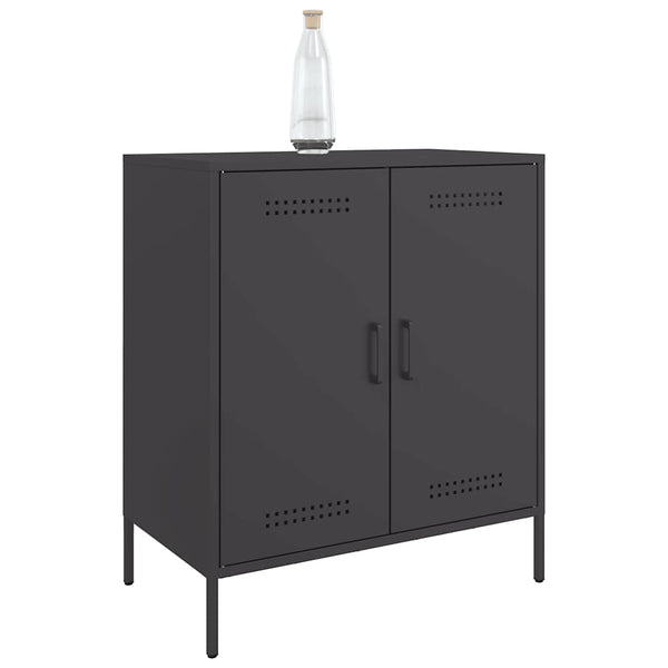 Schwarzes Sideboard 68 cm Stahl
