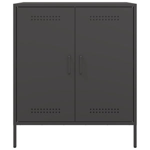 Schwarzes Sideboard 68 cm Stahl