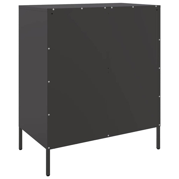 Schwarzes Sideboard 68 cm Stahl