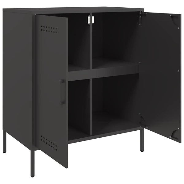 Schwarzes Sideboard 68 cm Stahl