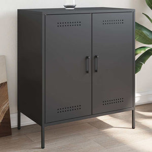 Schwarzes Sideboard 68 cm Stahl