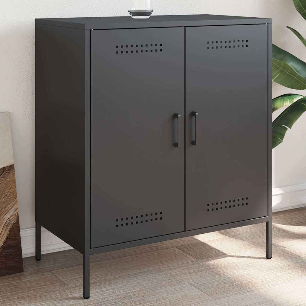 Schwarzes Sideboard 68 cm Stahl