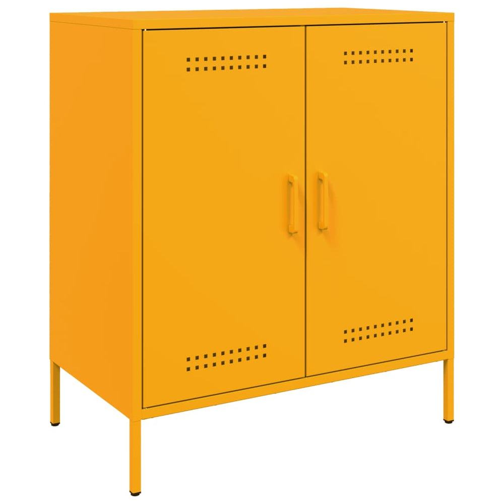Senfgelbes Sideboard 68 cm Stahl