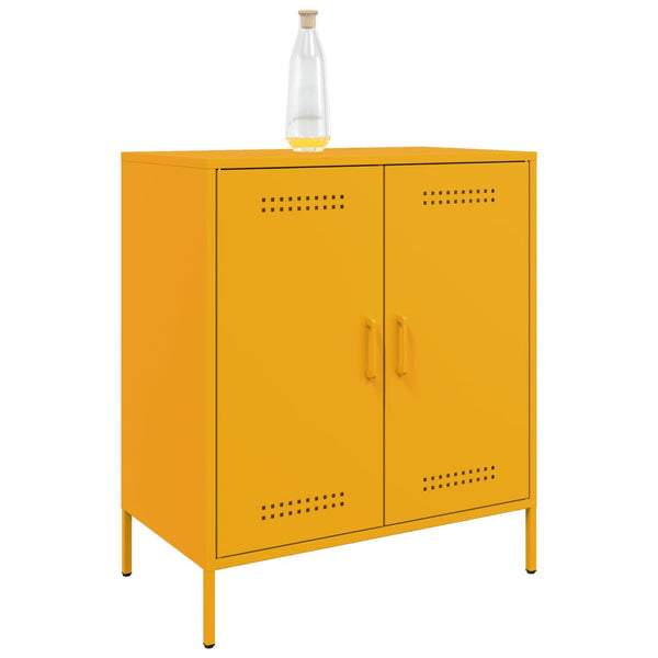 Senfgelbes Sideboard 68 cm Stahl
