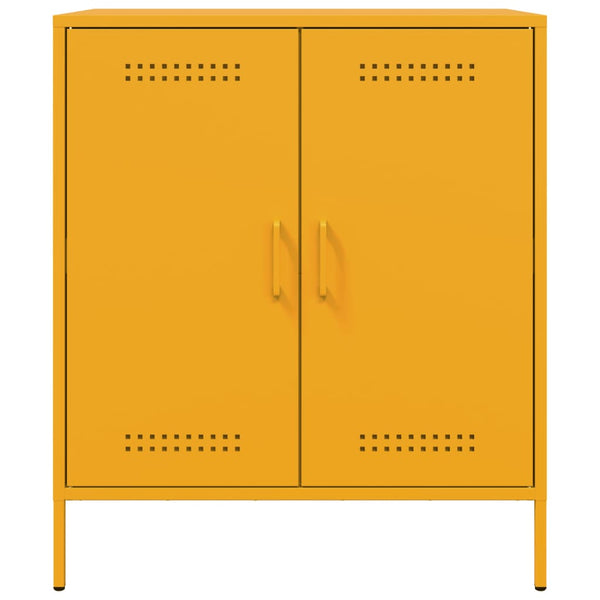 Senfgelbes Sideboard 68 cm Stahl