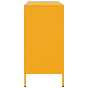 Senfgelbes Sideboard 68 cm Stahl