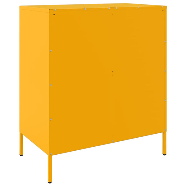 Senfgelbes Sideboard 68 cm Stahl
