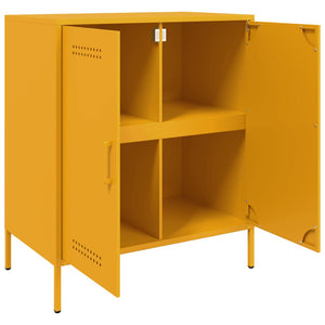Senfgelbes Sideboard 68 cm Stahl