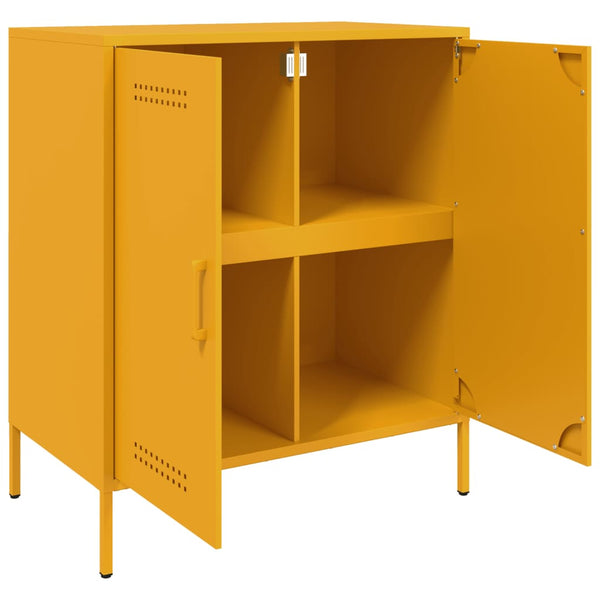 Senfgelbes Sideboard 68 cm Stahl