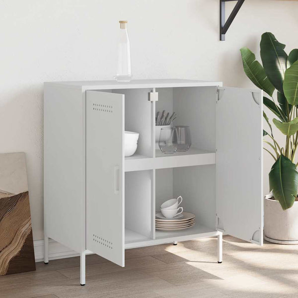Weißes Stahl Sideboard 68x39x79 cm