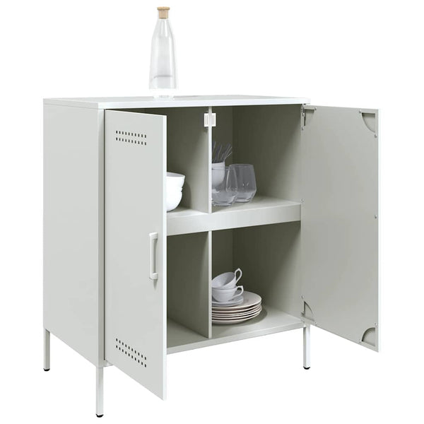 Weißes Stahl Sideboard 68x39x79 cm