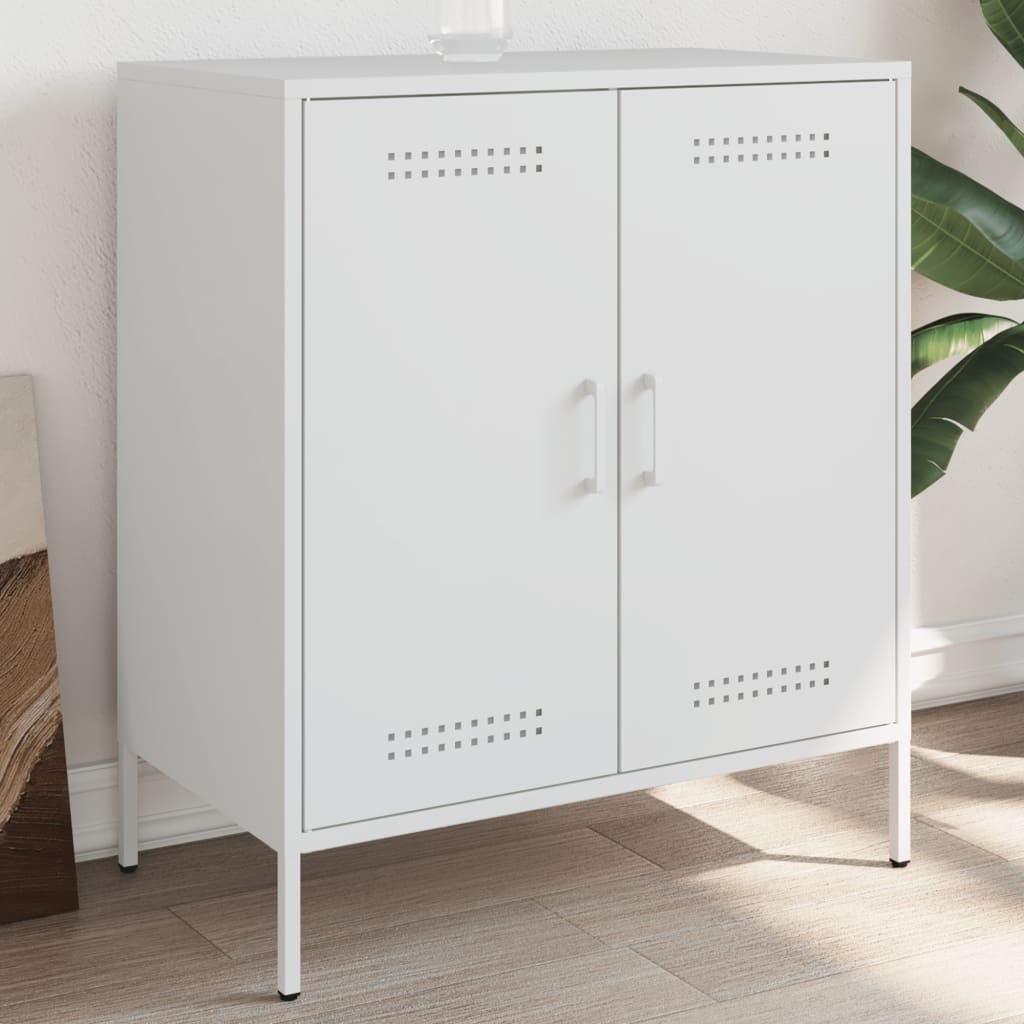 Weißes Stahl Sideboard 68x39x79 cm