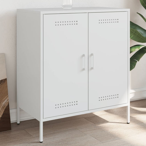 Weißes Stahl Sideboard 68x39x79 cm