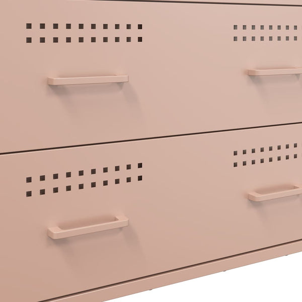Stahl Sideboard Rosa, 68 cm