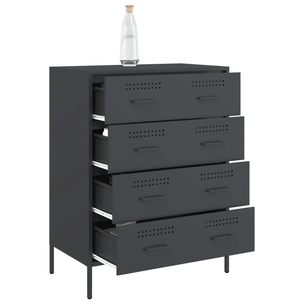 Anthrazit Sideboard 68x39x89cm Stahl