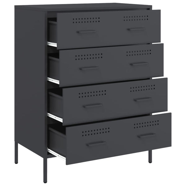 Anthrazit Sideboard 68x39x89cm Stahl