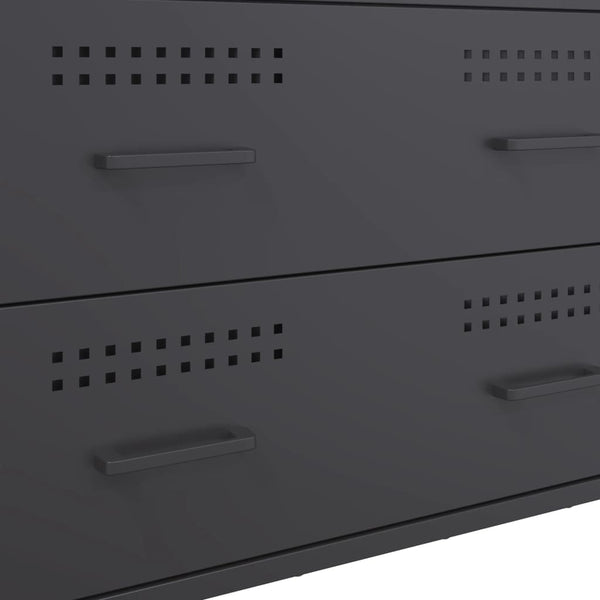 Anthrazit Sideboard 68x39x89cm Stahl