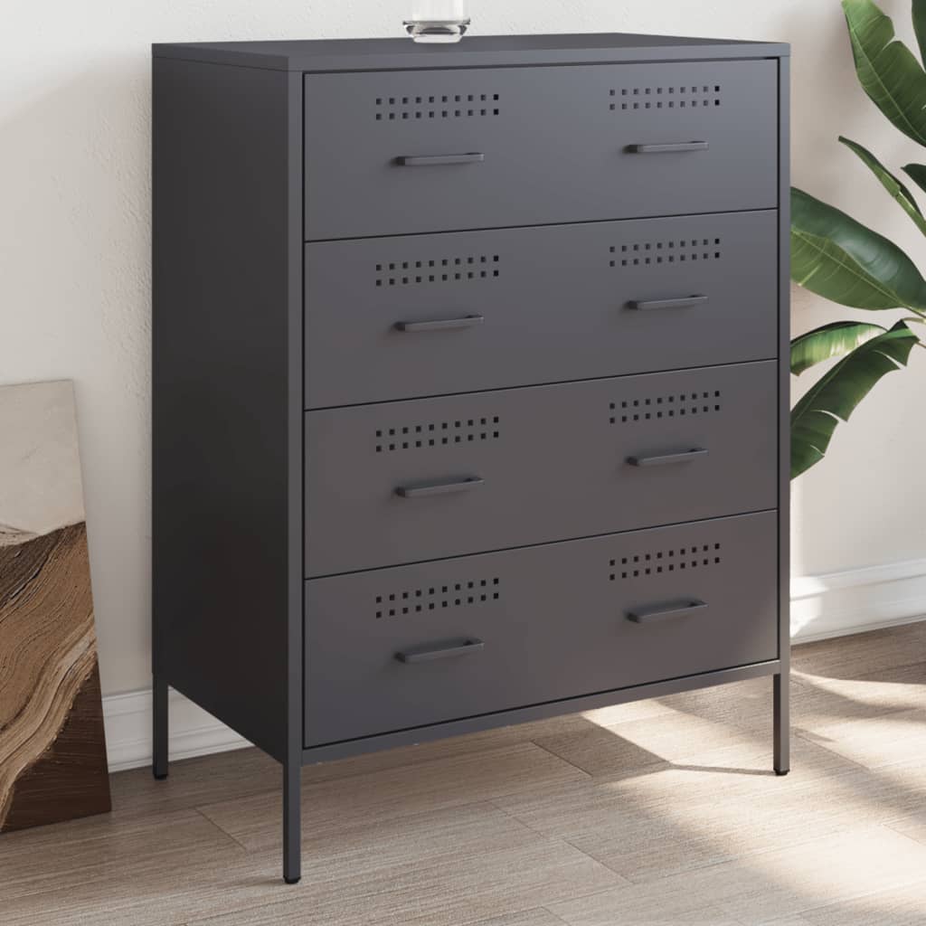 Anthrazit Sideboard 68x39x89cm Stahl