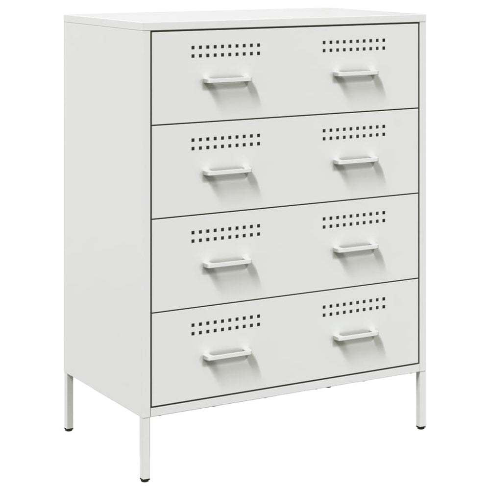 Weißes Sideboard Stahl 68x89 cm