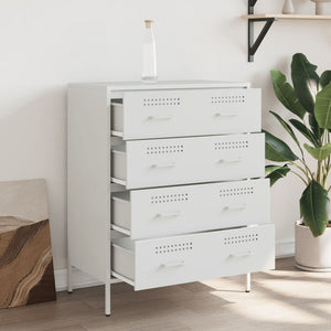 Weißes Sideboard Stahl 68x89 cm