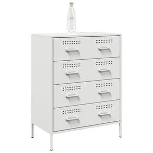 Weißes Sideboard Stahl 68x89 cm