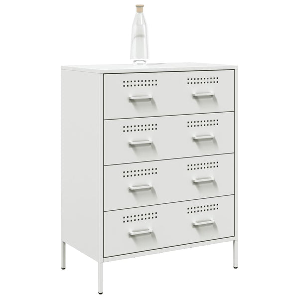 Weißes Sideboard Stahl 68x89 cm