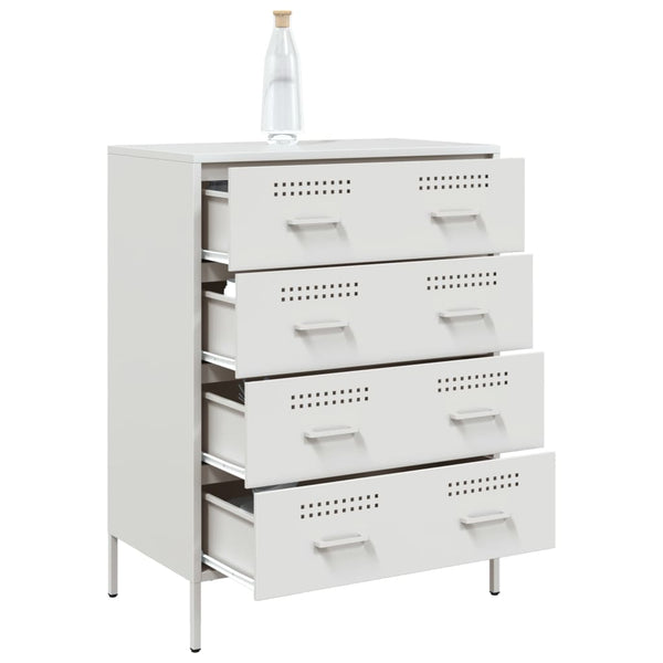 Weißes Sideboard Stahl 68x89 cm