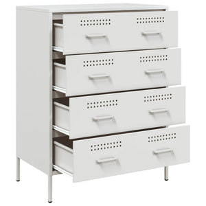 Weißes Sideboard Stahl 68x89 cm