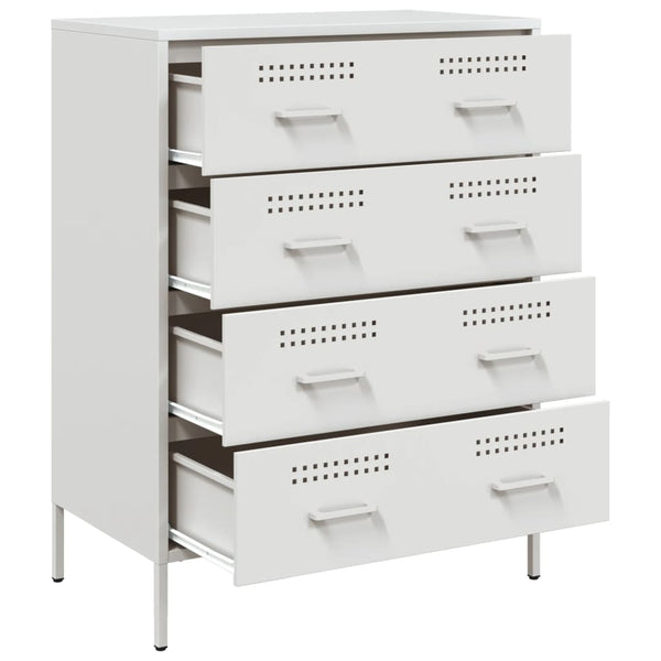 Weißes Sideboard Stahl 68x89 cm