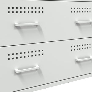 Weißes Sideboard Stahl 68x89 cm