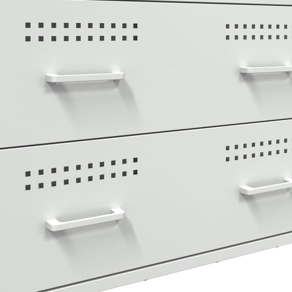 Weißes Sideboard Stahl 68x89 cm